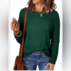 Cyrus Forest Green Crew Neck Sweater